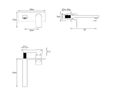 Abey Gareth Ashton Park Avenue Wall Basin / Bath Combination Mixer - Gun Metal